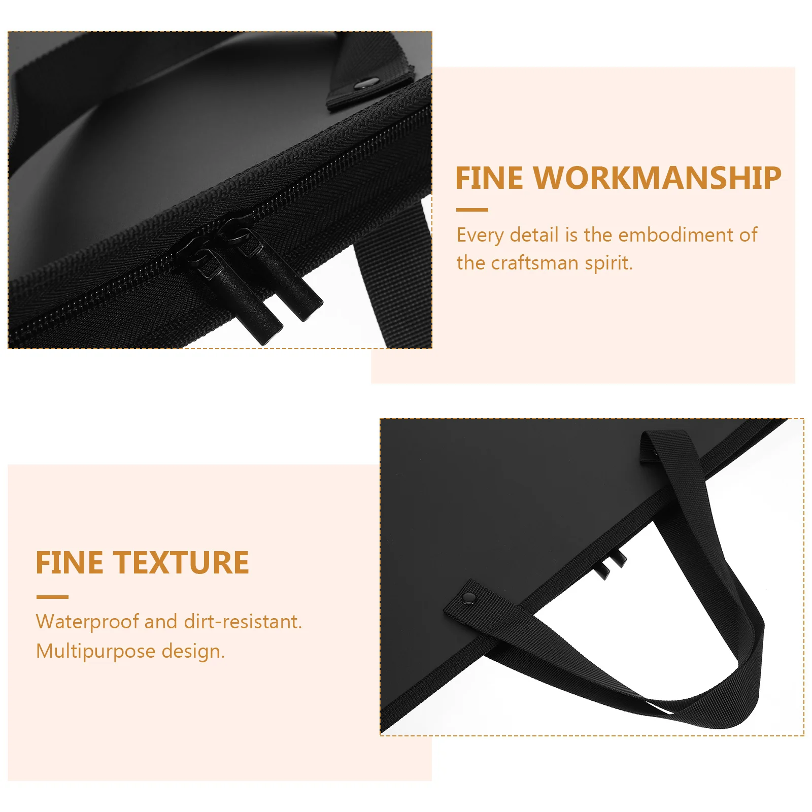 

Portable File Portfolio Art Student Portfolio Durable Waterproof Document Organizer Multipurpose Artwork Storage Bag