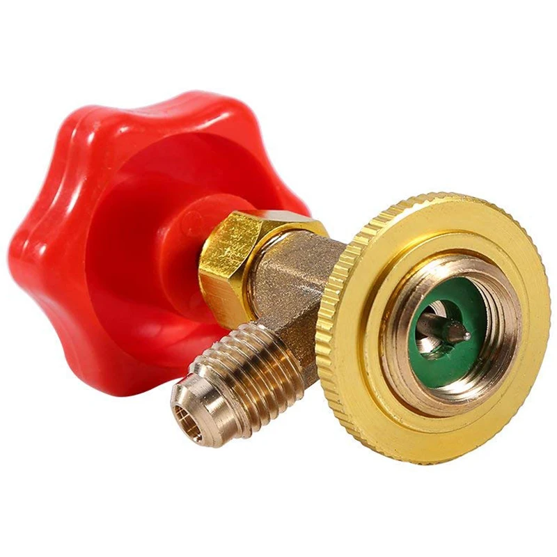 R134a Открывалка для канистр, кран M14/1/4 дюйма SAE, автомобильный кондиционер, кран для консервных банок с хладагентом, красный + золотой, открытая бутылка