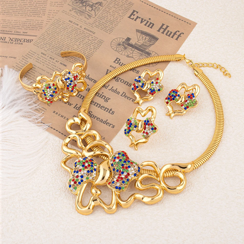 Brazilian Jewelry Set High Quality Original Jewelry Set for Woman African Wedding Jewelry and Accessory Sets Wholesale Sale