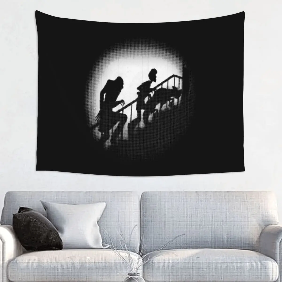 Nosferatu The Mystery Hunter Tapestry Hippie Polyester Wall Hanging Horror Wall Decor Background Cloth Art Tapestries