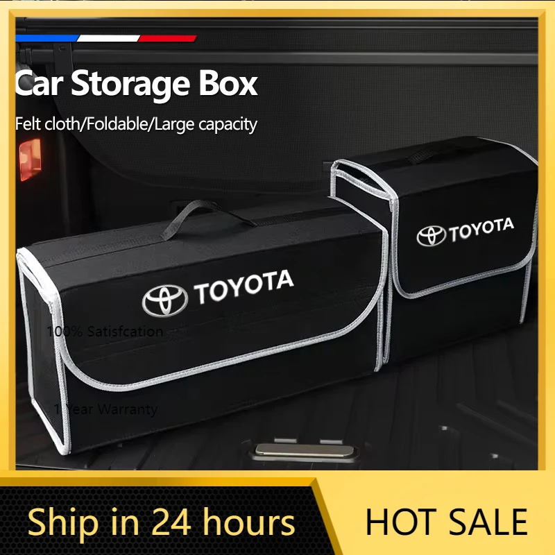 

2026 Горячие колпаки для ступиц Toyota, вместительный фетровый ящик для хранения багажника автомобиля для Toyota Hilux Aygo Rav4 Corolla Camry CHR Foldabl