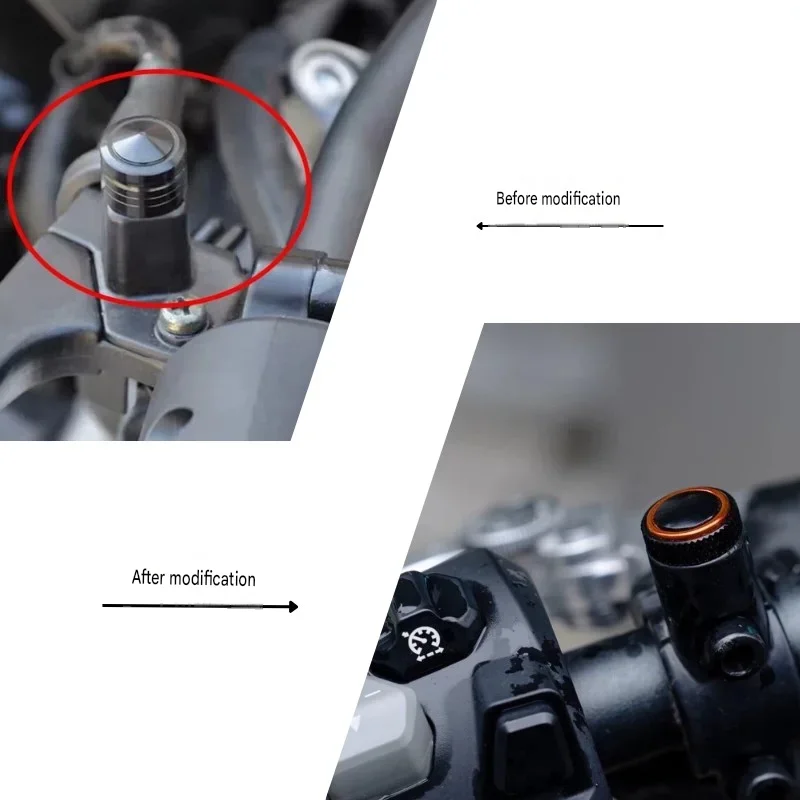 FOR CNC Aluminum M10x1.25 Mirror Hole Plugs for KTM Duke125/250/390/790/890/1290 ADV RC Motorcycle Rear View Mirror Blanket Plug