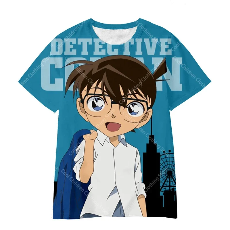 Detective Conan New 3D Print Trendy T Shirts Boys Girls Short Sleeves T-shirt Parent child clothing Summer Fashion Leisure Top