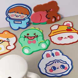 Cartoon Special-Shaped Coaster Cute Non-Slip Insulation Pad Household Kitchen Anti-Scalding Pad Silicone Tea Coaster Placemat