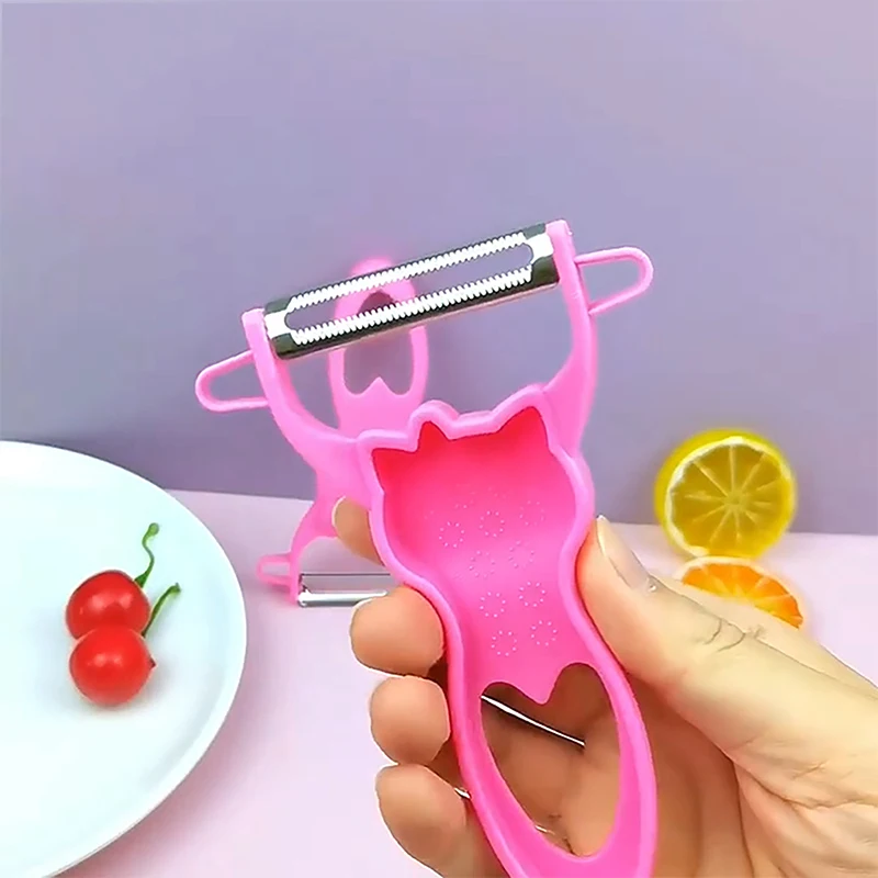 1PCS Sanrio Hello Kitty Stainless Steel Scraper Melon Apple Peeler Fruit Peeling Knife Kitchen Supplies Tool