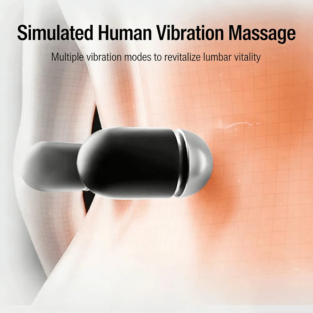 Electric Massage Pillow Back Pillow Sleeping Waist Protection Pad Lying Flat Waist Relief Waist Support Heating Vibrating