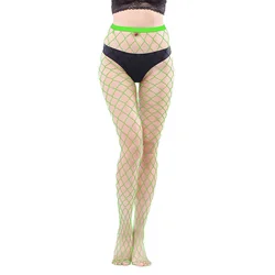 Women Noctilucence Hot Hollow Out Fishnet Stockings Stylish Party Club Mesh Pantyhose Fashion Luminous Nylon Tights 1pcs tt100