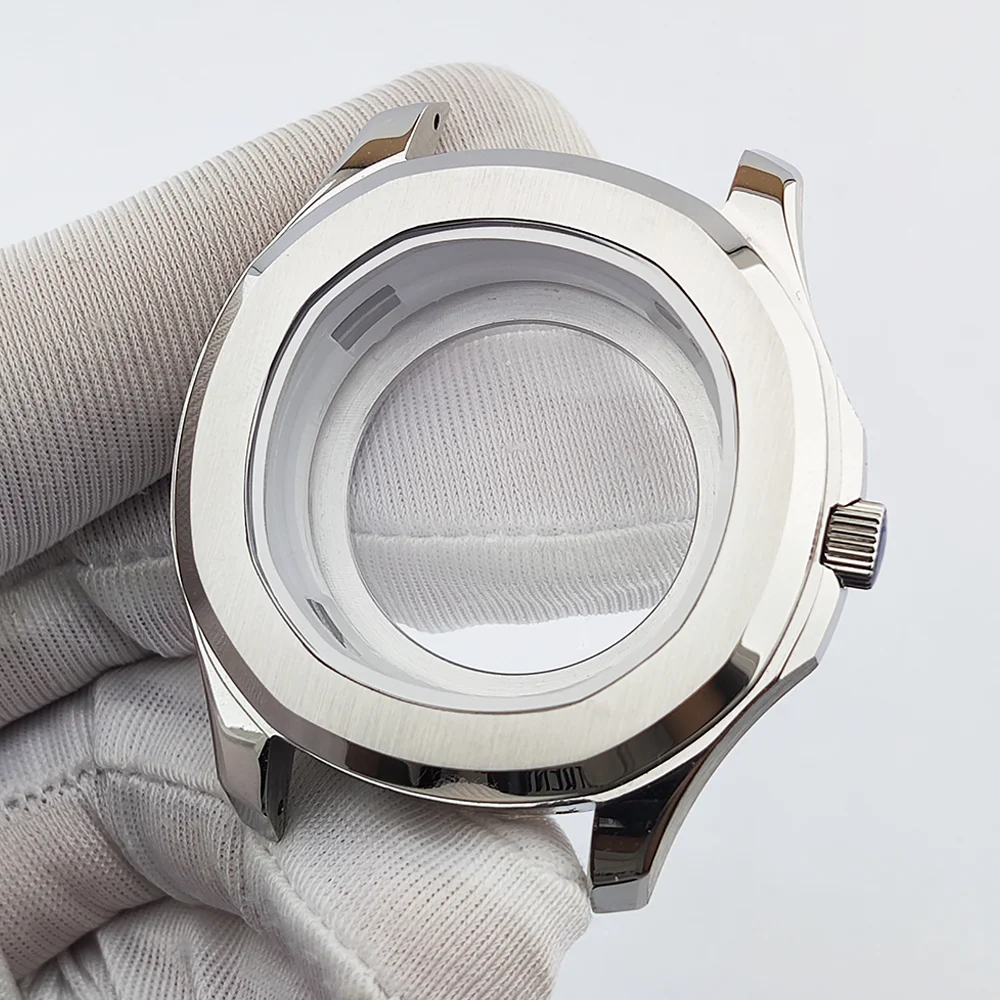 43.8 مللي متر حافظة NH35 حافظة من زجاج الياقوت مقاومة للماء تناسب 31.5 مللي متر حافظة ساعة رجالي فاخرة NH35 حافظة ساعة