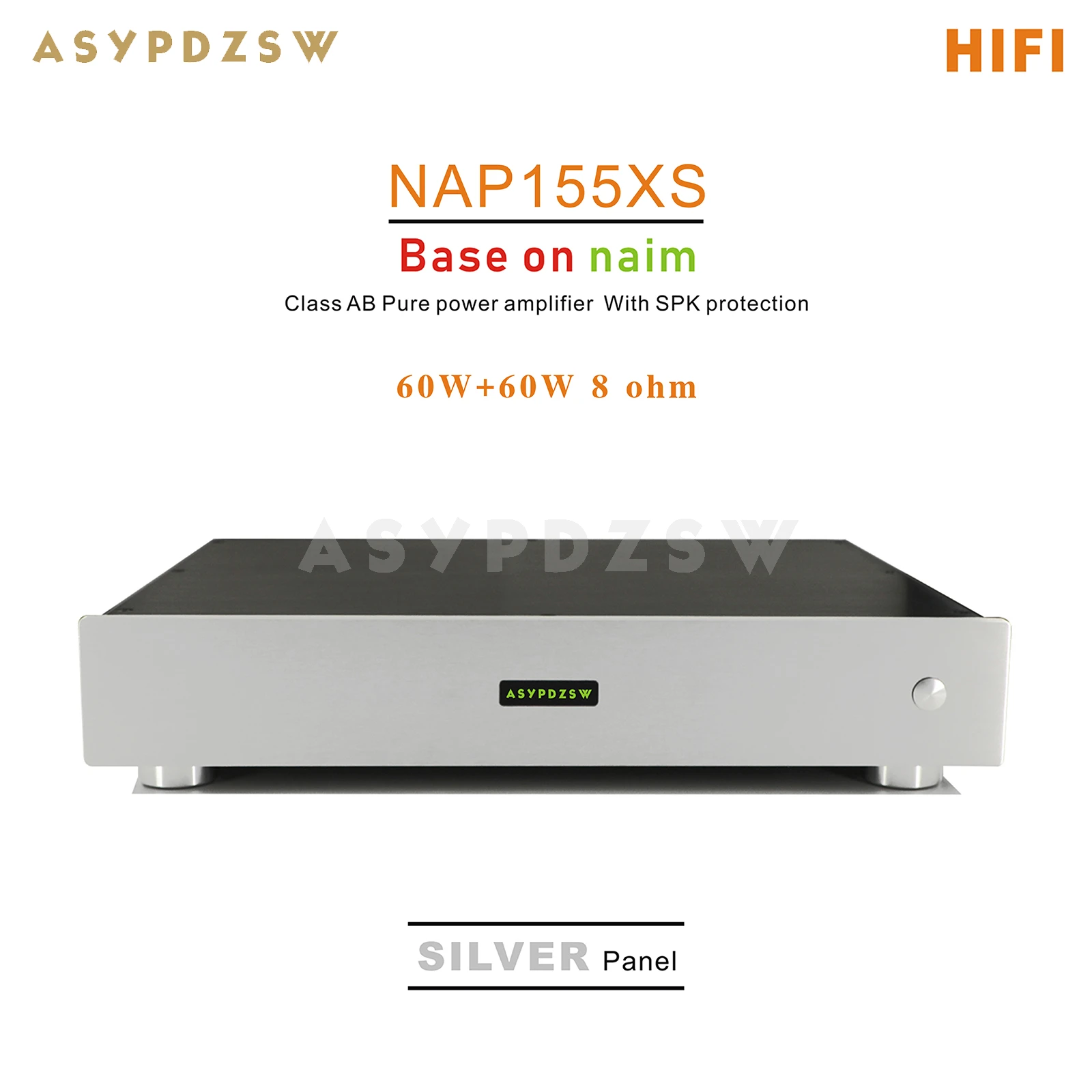 Nap155xsクラスabパワーアンプベース、spk保護付きUK Naimのhifi、60w 60w 8r