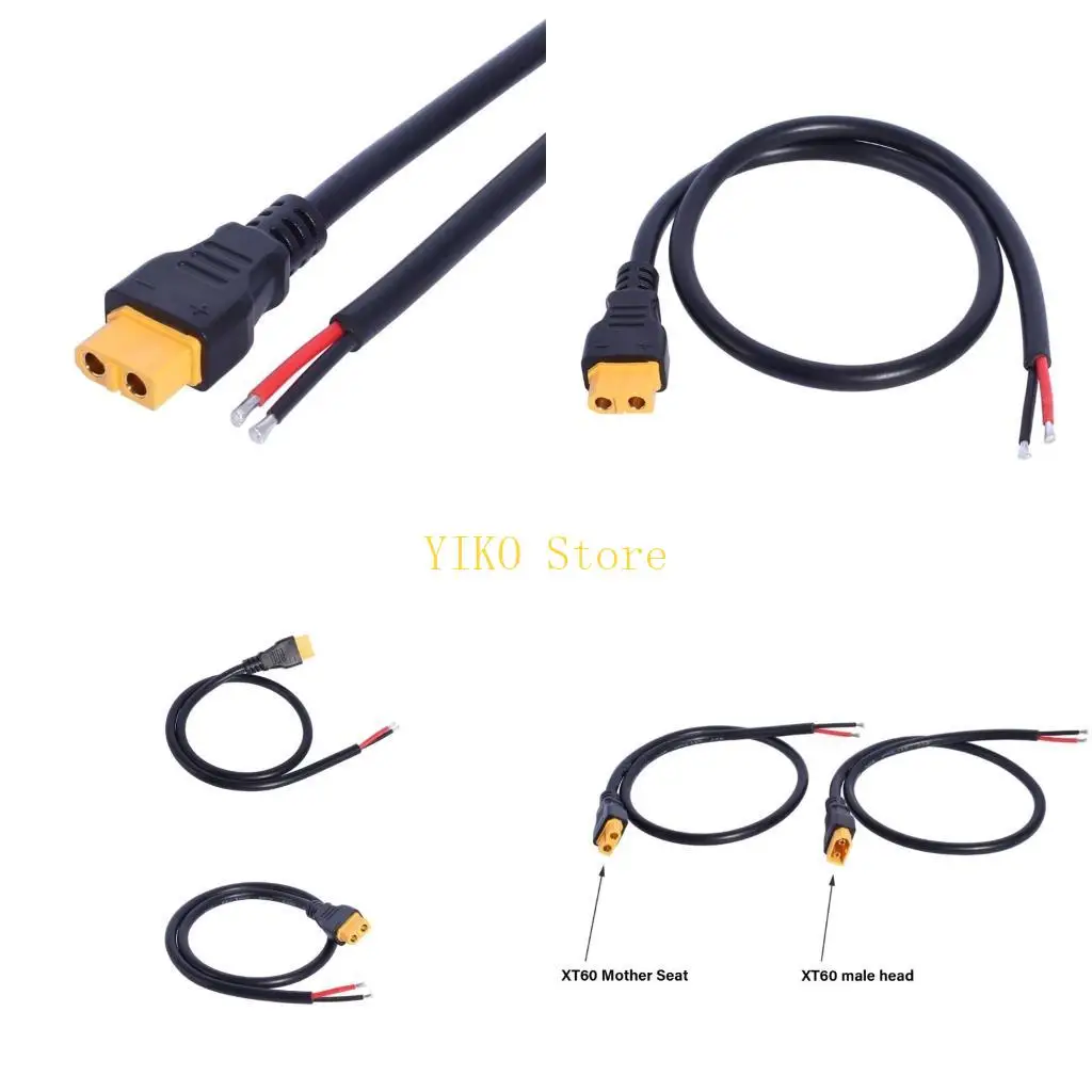 K32C 50cm Total Length 14AWG XT60 Female Connector Cable Connection Cord for UAV Aircraft Devices and Solar Panel