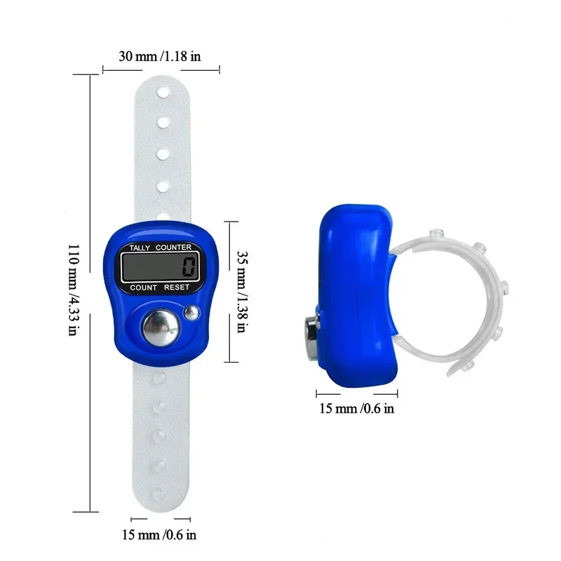 Mini Finger Counter LCD Electric Digital Display With Light Tally Counter Stitch Marker Sewing Knitting Weave Buddha Pray Soccer