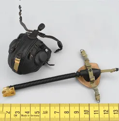 DID 80165 WWII Series Soldier Action Garand Mini Leather Gas Helmet Mask Goggles Cap Fit 12
