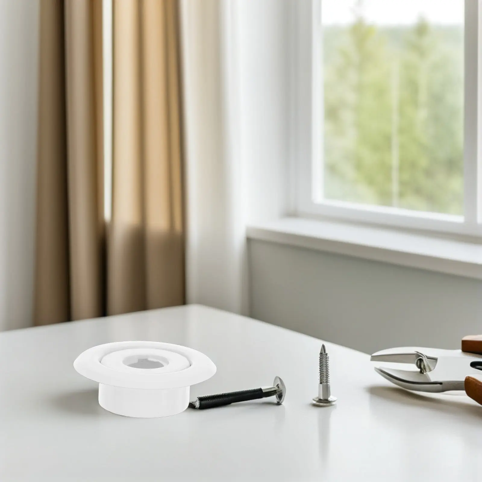 

4Pcs Fire Sprinkler Ceiling Plate Escutcheon Cover Trim Ring White Recessed Sprinkler Head Protector for Office Hotel Mall Home