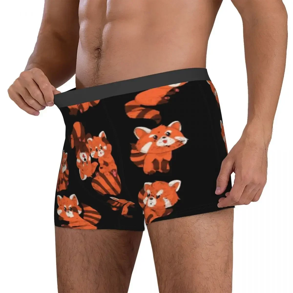 Boxer Underpants Shorts Red Panda Animal Panties Male Ventilate Underwear for Homme Man Boyfriend Gift