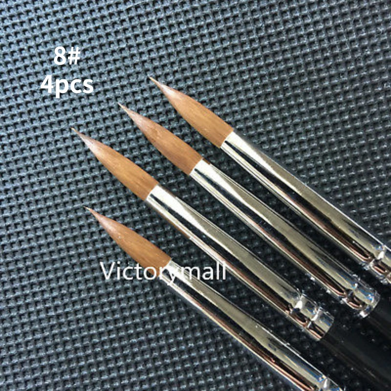 

4pcs/set Dental Porcelain Brush Pen 8# for Adhesive Composite Cement Porcelain Teeth Tools Dental Technician Tools