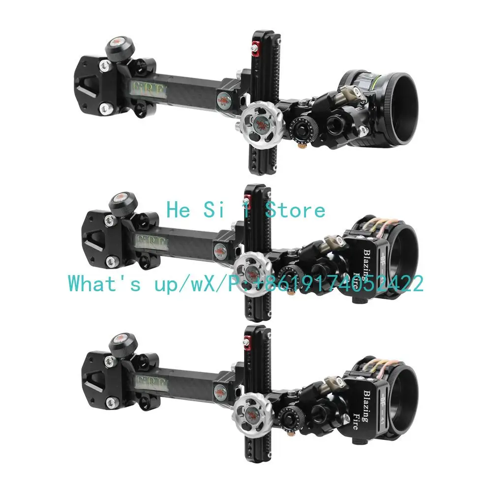 

1PCS Compound Bow Fireball BlazingFire New Carbon Sight Lever Single Needle Reflex Sight Short Hunter Sight
