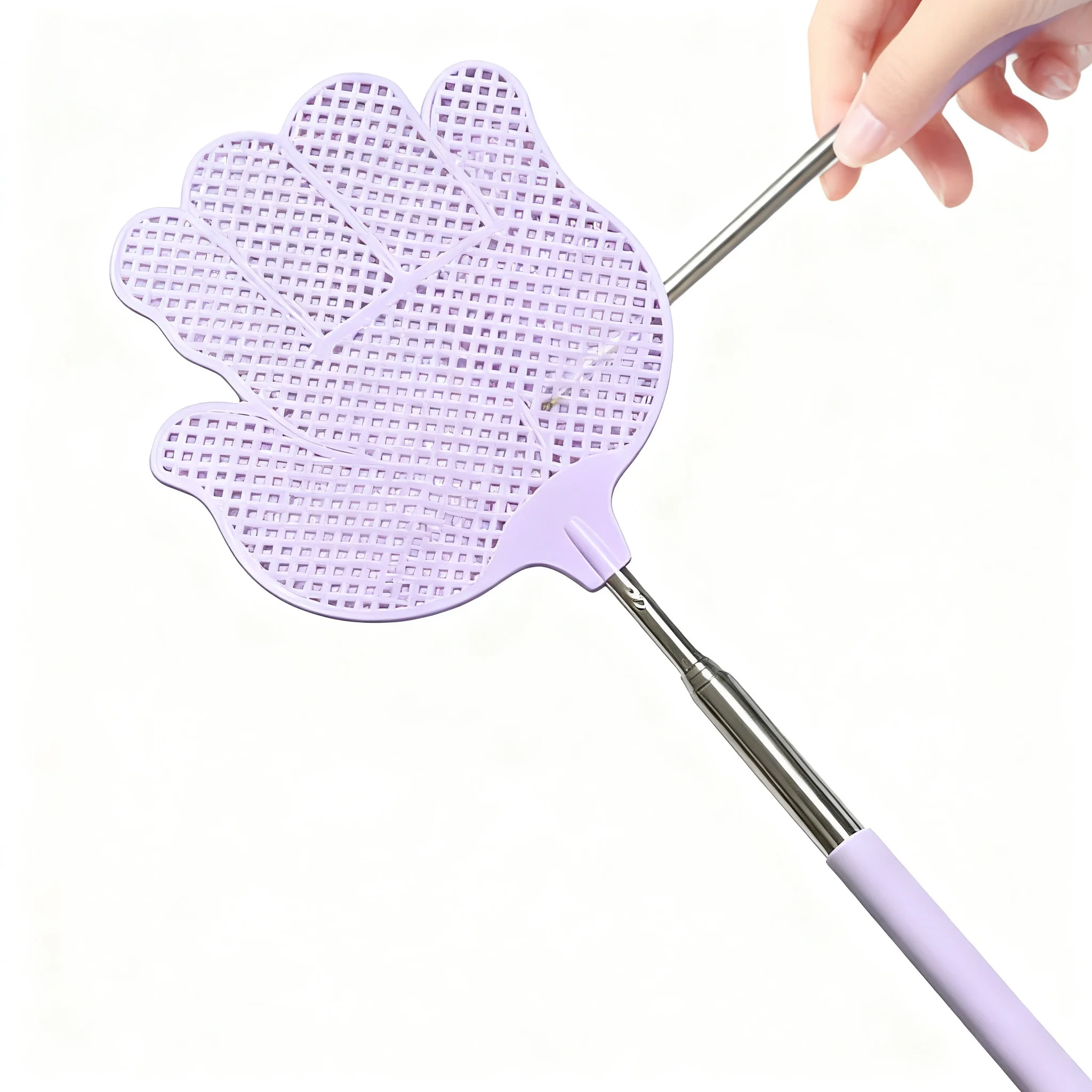 77cm Extendable Stainless Steel Fly Swatter High-quality Household Extended And Thickened Fly Swatter Retractable Fly Swatter