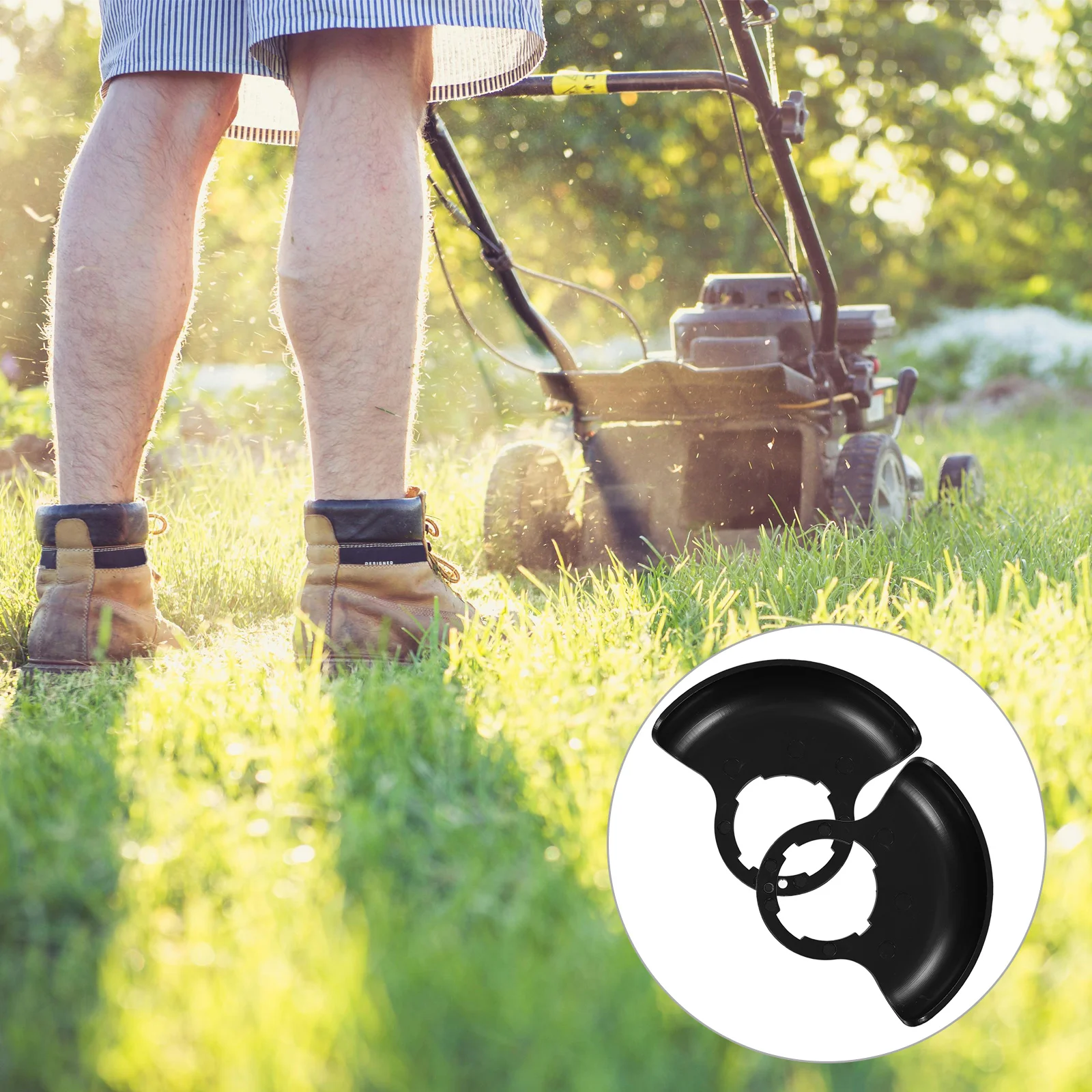 

2 Pcs Lawn Mower Guard for 12 24V Electric Tools Grass Deflector Shields Covers Tractor Mower Accessories Gardening Equipment