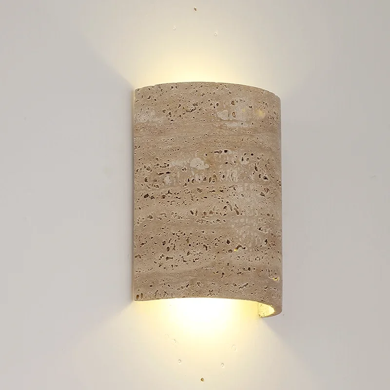 

Vintage Natural Stone Art Decoration Wall Lamp Bedroom Art Decorative Outdoor Courtyard Waterproof LED Wall Sconces Luminaires
