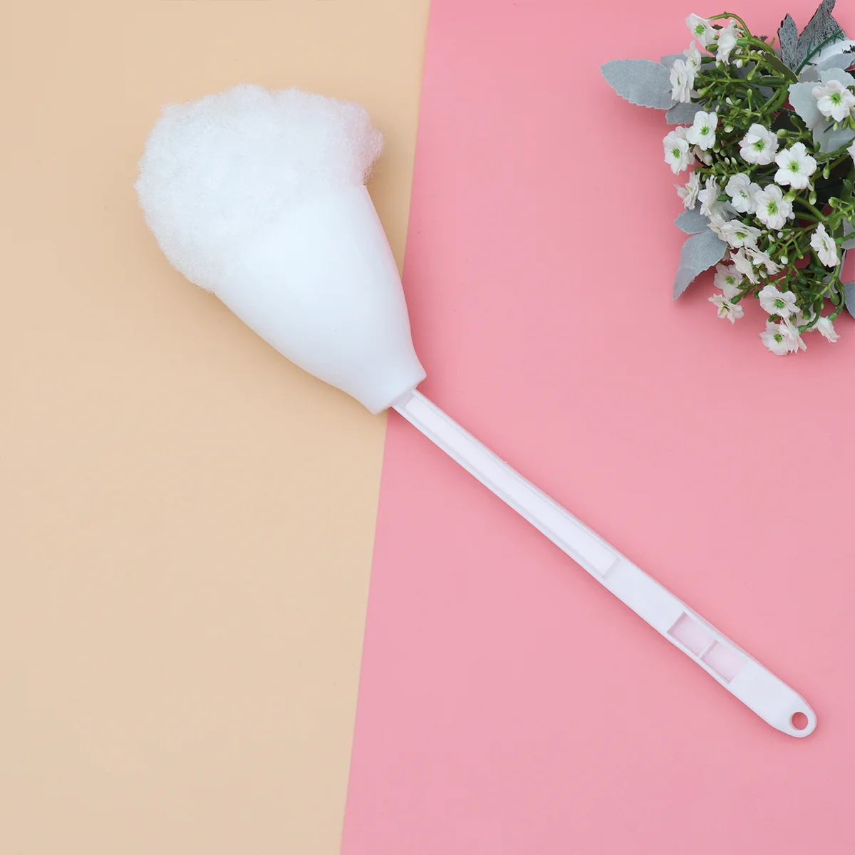 3 Pcs Bristle Long-handled Brush Toilet Brushes Soft Fur Bathroom Scrubber