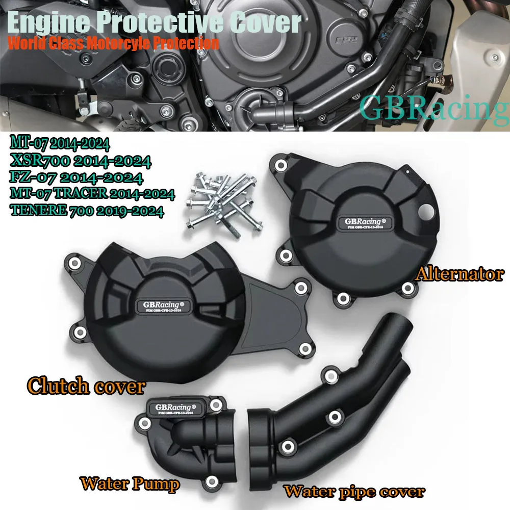 

For Yamaha MT-07 Tracer 2014-2022 Tenere 700 2019-2022 GBRacing Engine Cover Protection