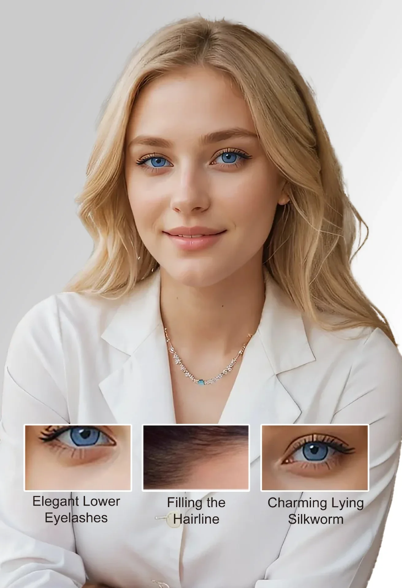 RUW Ultra-fine Waterproof Double-ended Eyebrow Pencil Smudge-proof Long-lasting Sweat-resistant Non-fading Natural Rooted CO:01