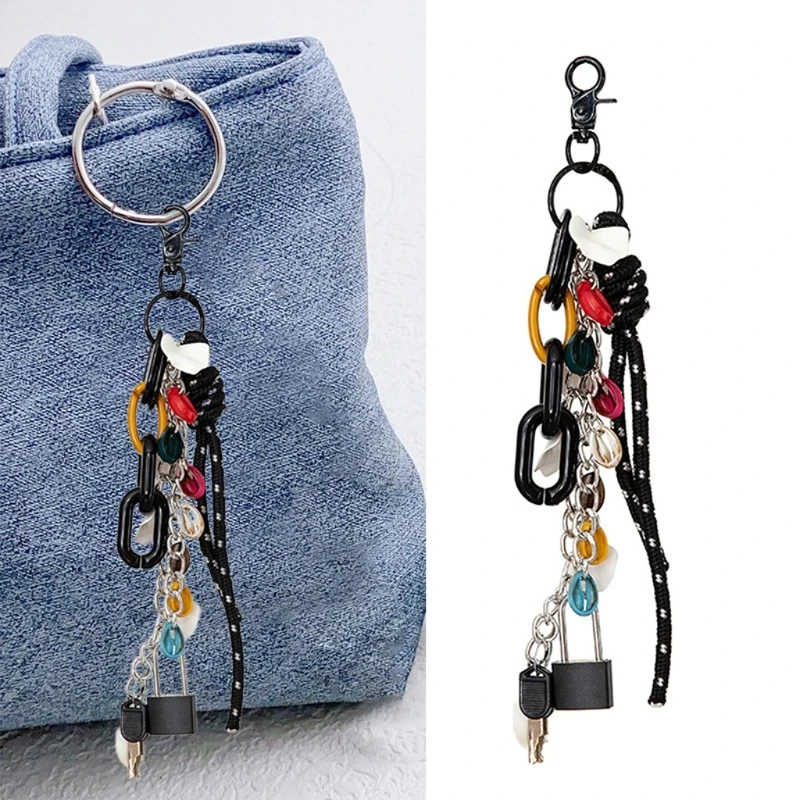 Fashionable Sturdy Nylon Rope Fashion Bag Charm and Keychain Versatile Key Holder Accessory for Men and Women Daily Use