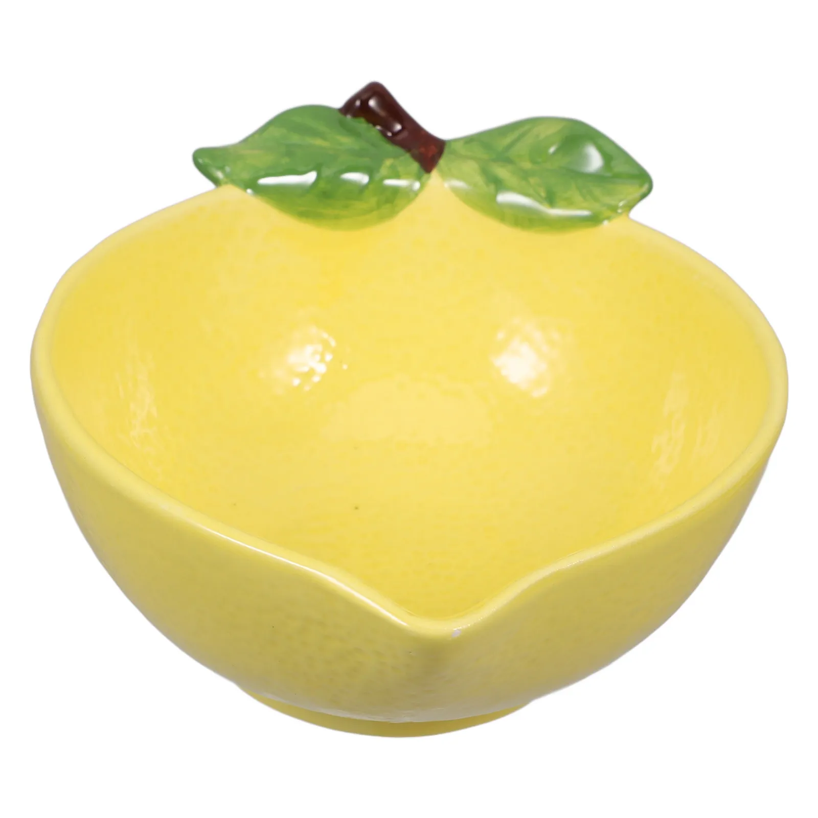 Tazón de Cerámica en Forma de Limón para Servir Frutas, Ensaladas y Postres, Decoración Multiusos para Cocina, Comedor y Hogar, Bonito y Elegante