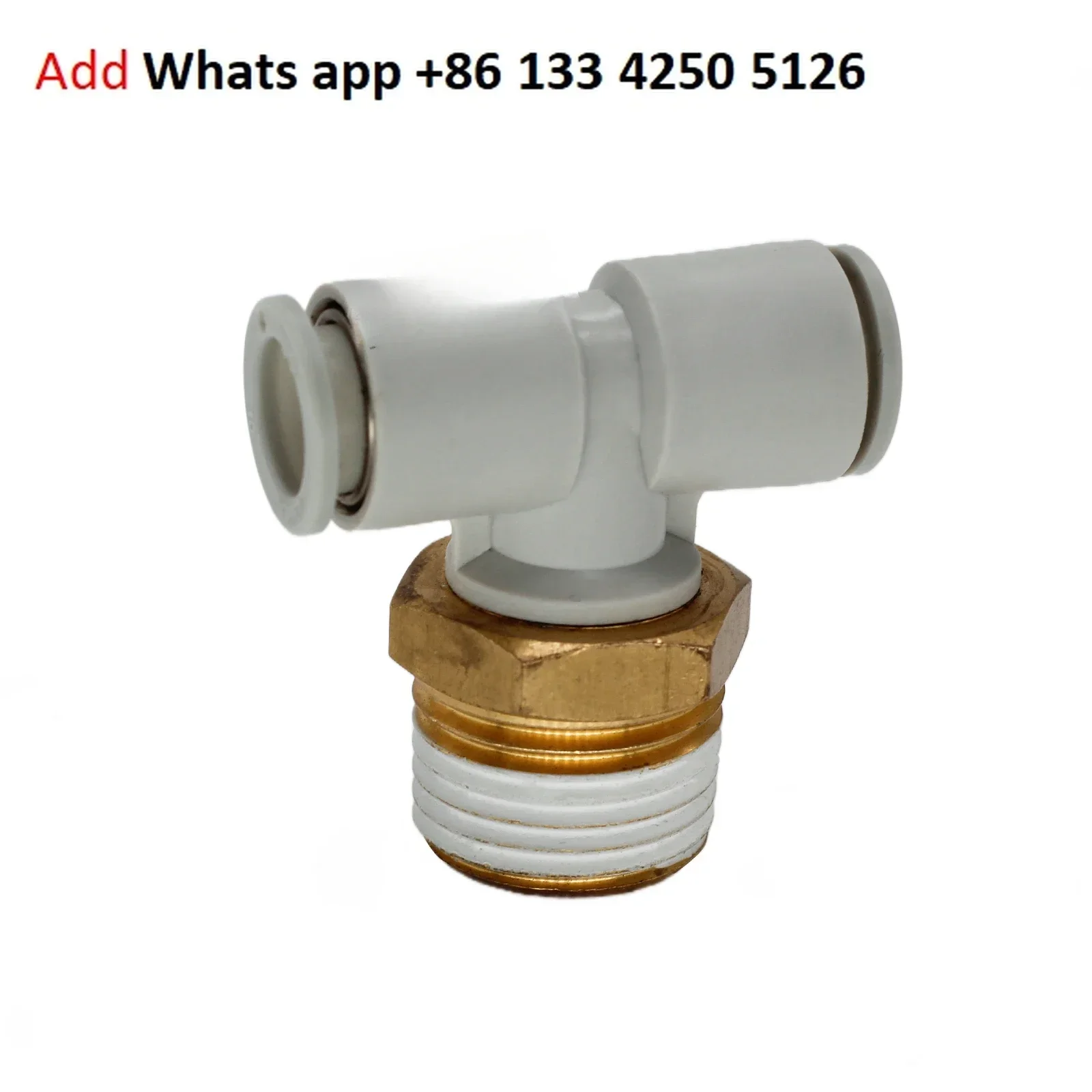 

10pcs SMC external thread tee joint KQ2T04/06/08/10/12-M5A/M6/01AS/02AS/03/04AS