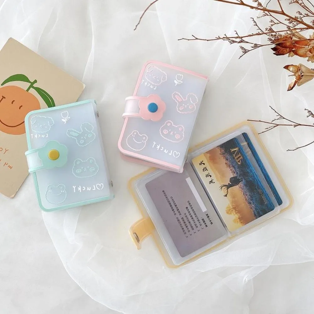 New 20 Card Pockets PVC Women Wallet Large Capacity Business Card Case Waterproof Transparent Cards Bag Coin Purse