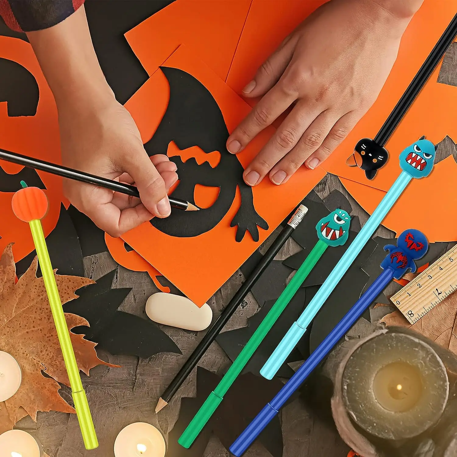 150 Stück Gel schreiber Set 0,5mm niedlichen Cartoon schwarzen Geist Kugelschreiber Kürbis Katze Student Halloween Thema Party liefert