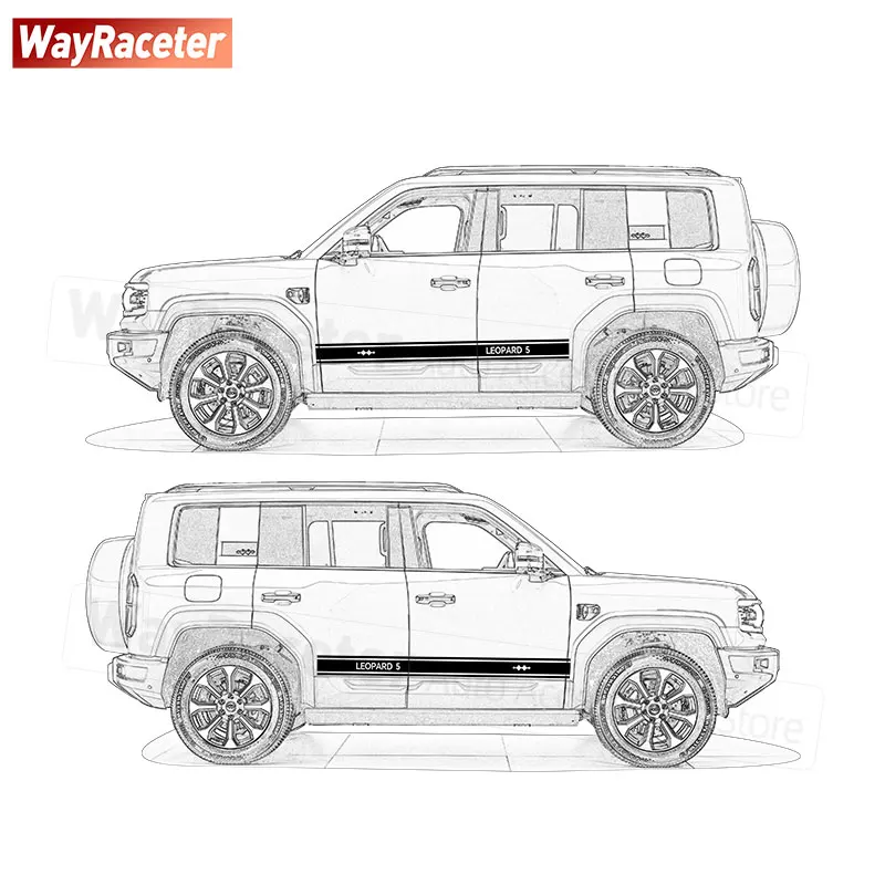 2pc Carbon Fiber Door Stripes for BYD Leopard 5 (2024-25) - Image 5