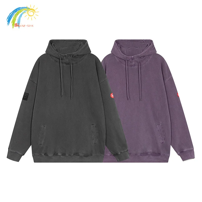 

Wax Dyeing Vintage Washed Black Purple Cav Empt Hoodie Men Women Best Quality Oversized CAVEMPT Pullovers Hooded Casual