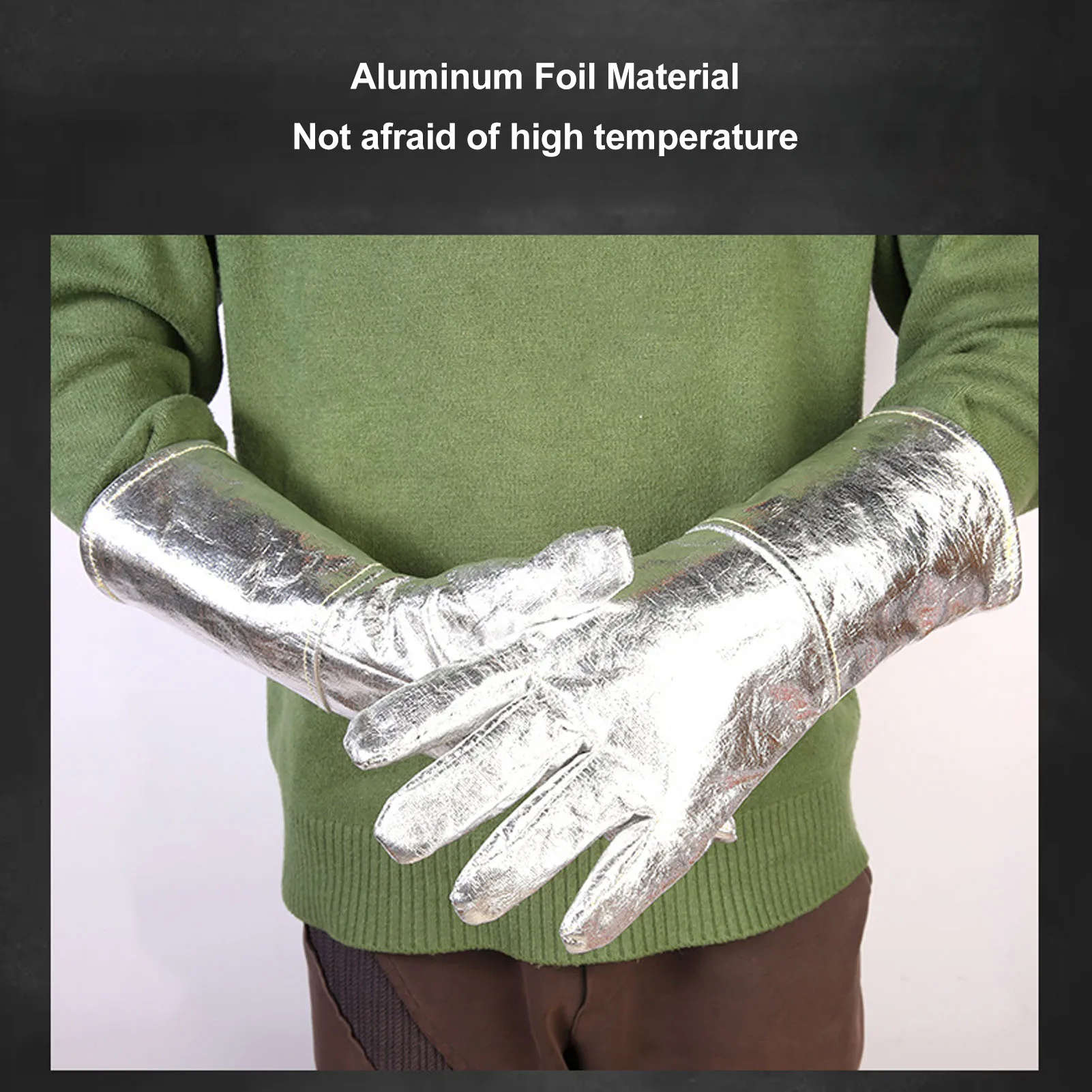 

ZK30 Heat Resistant Welding Gloves Aluminized Welding Gloves Fire Proof Flame Retardant Gloves luvas cosas de trabajo