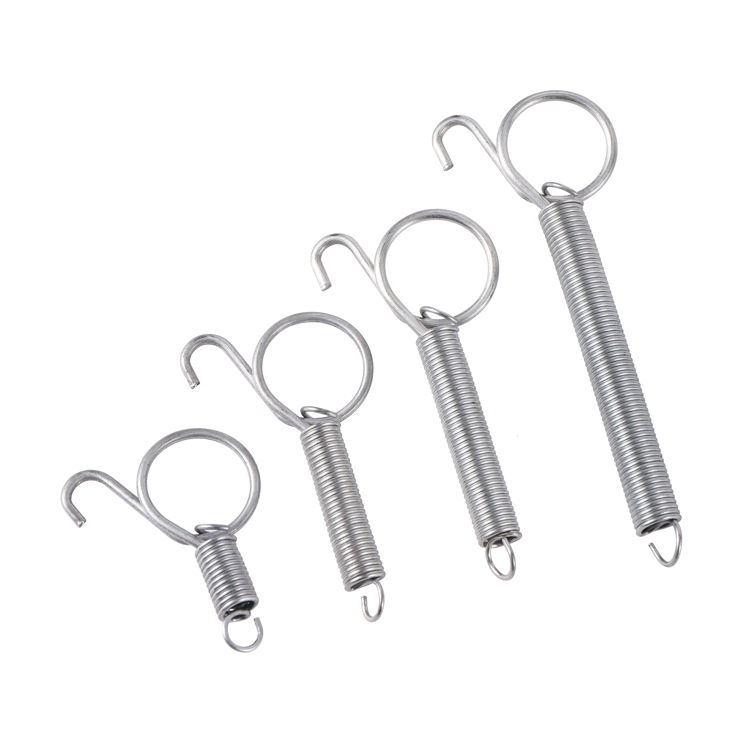 5/7/8.2/11.3Cm Cage Door Spring Hook Metal Spring Hooks Sturdy Tension Fixing Spring For Wire Rabbit Bird Hamster Cages 10Pcs