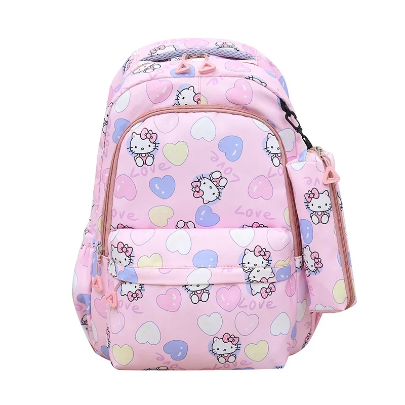 Sanrio Ins Hello Kitty Student Schoolbag Large Capacity New Backpack Lightweight Campus Cartoon Backpack