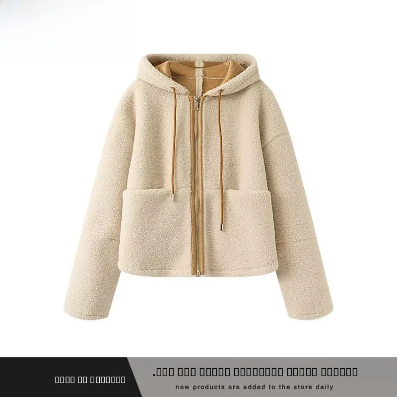 

Faionable Street-Sle с капюшоном Fce Jaet, женское осенне-зимнее новое поступление, универсальное теплое пальто из полиэфирного волокна ZR-Sle