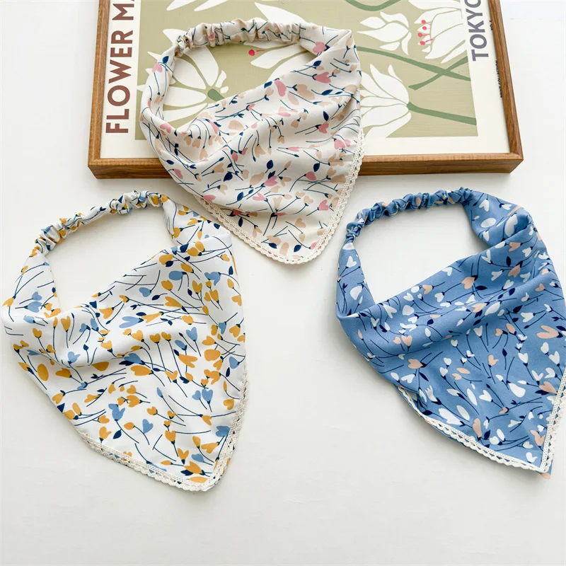 

Fashion Bohemian Hair Bands Flower Triangle Hair Scarf Headband for Women Hair Accessorie Summer Elastic Headwear Для Волос