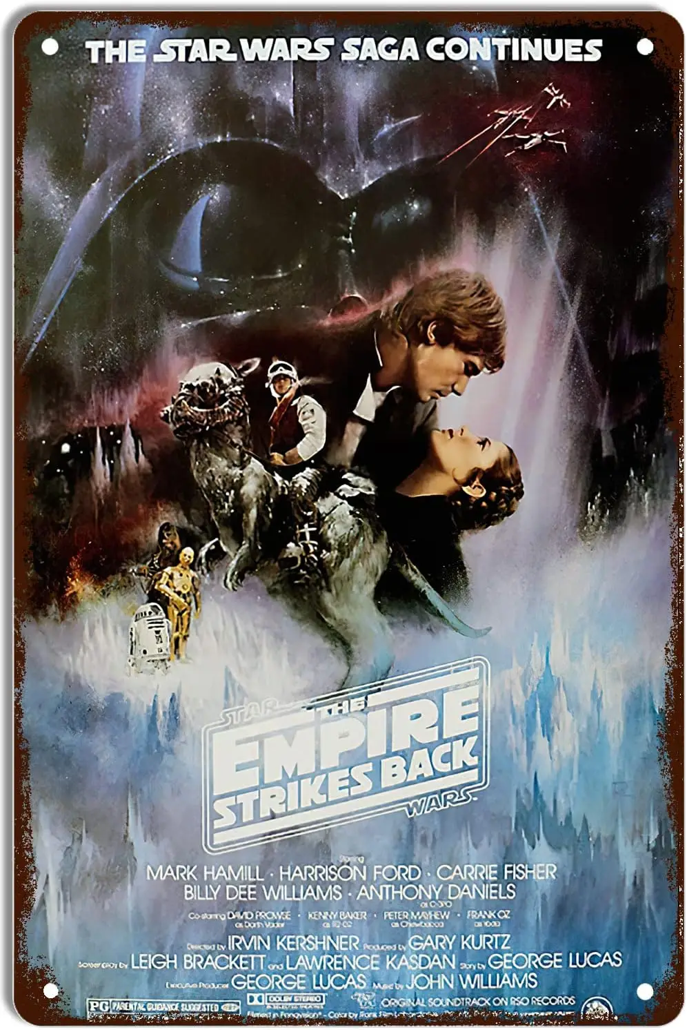 Star Wars- The Empire Strikes Back Movies Poster Metal Sign Vintage Tin Signs Wall Decor Decoration for Home Kitchen Garage Retr