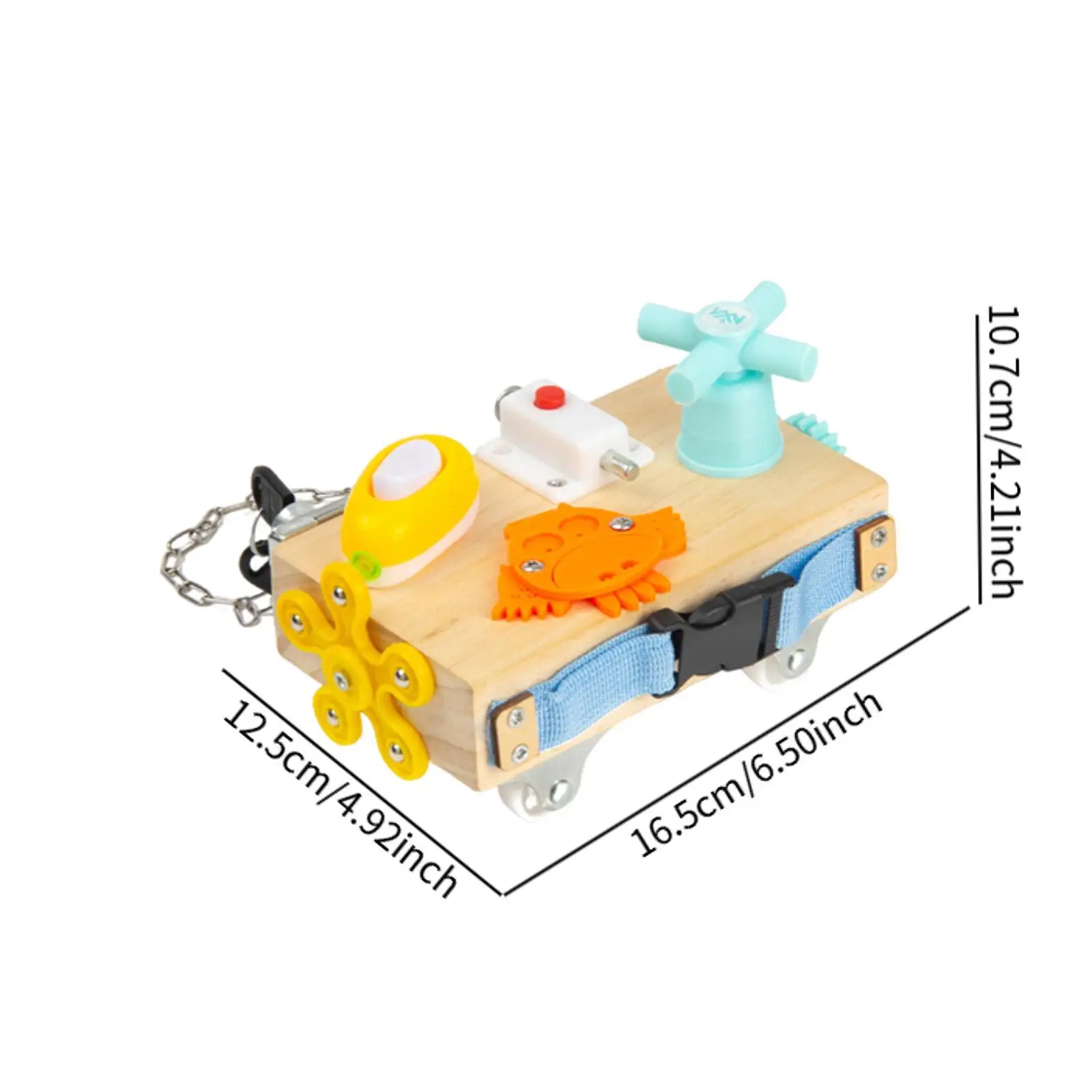 Placa de madeira ocupada viagem brinquedo sensorial aprendizagem educacional leve fidget multifuncional placa sensorial