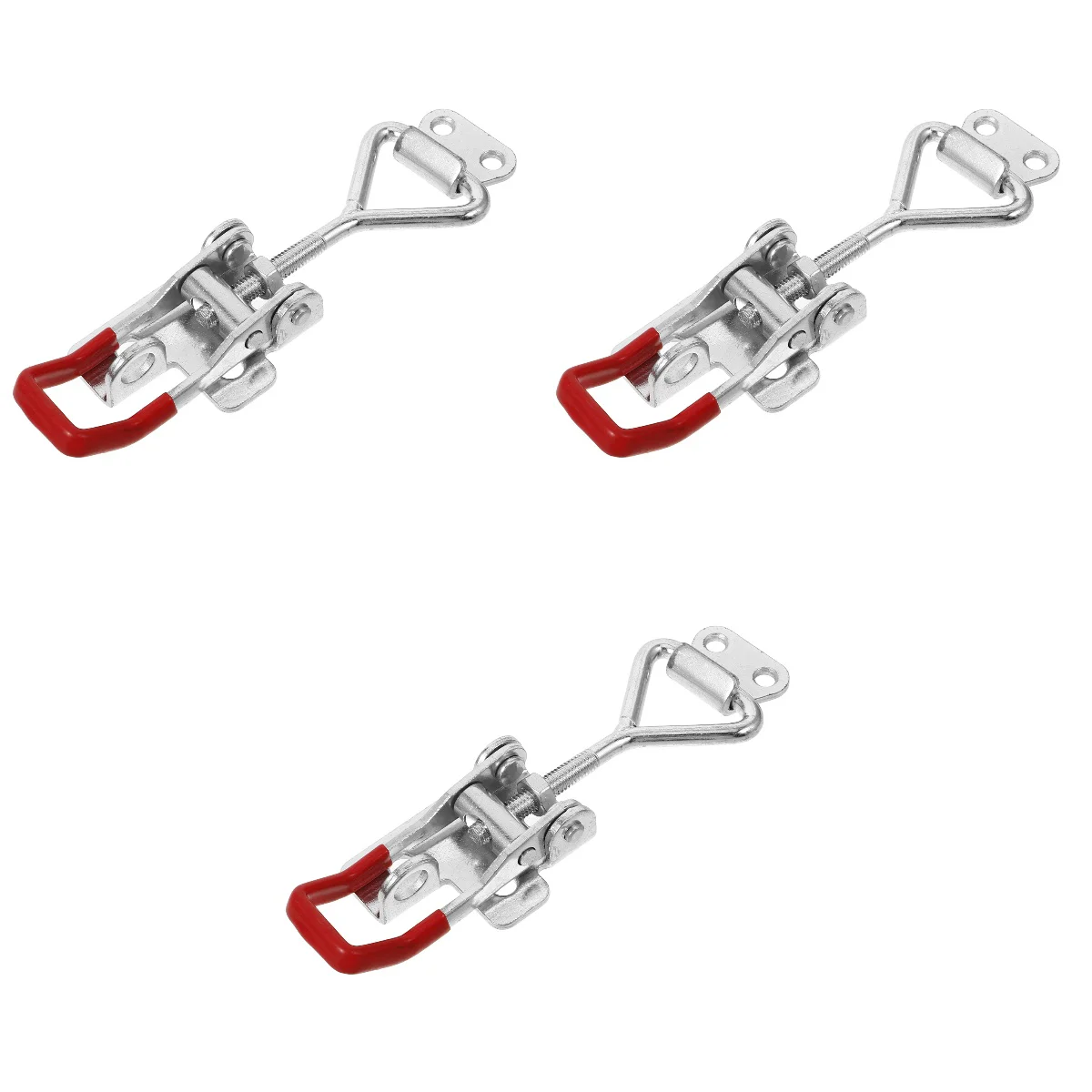 

3 Pieces Red Handle Trailer Accessories Door Lock Knobs Steel Latch Heavy Duty For Tail Gate