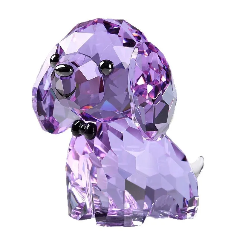

Birthday gift imitation crystal ornament puppy dog zodiac mascot Christmas office desktop