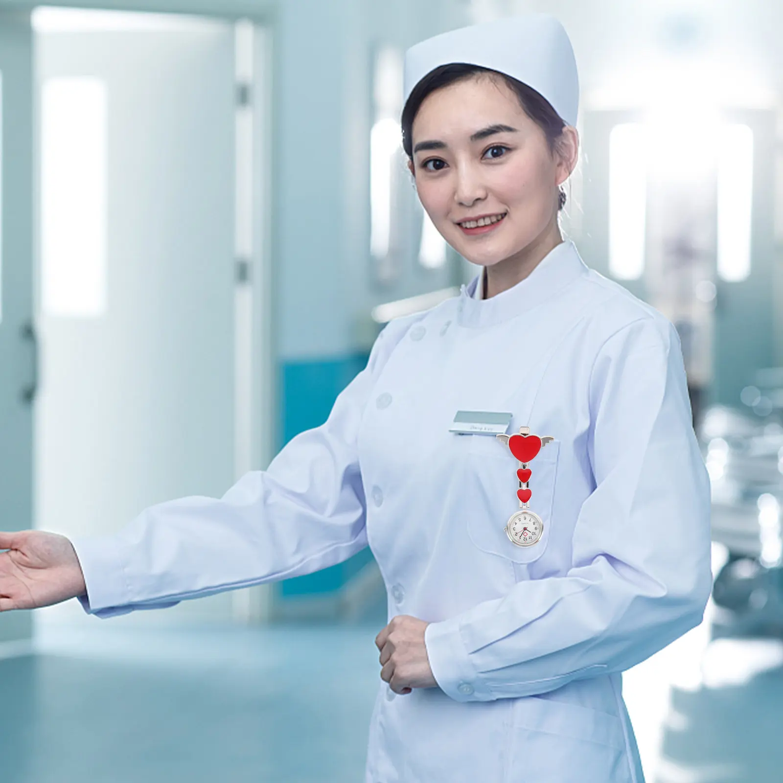 

Карманные кварцевые часы для медицинских работников: модные часы-брелок для медсестер с большим циферблатом, портативный удобный таймер для врачей