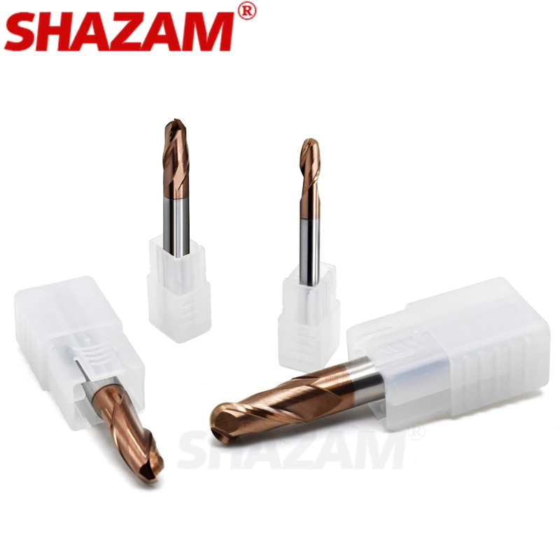 Milling Cutter Alloy Coating Tungsten Steel Tool Cnc Maching Hrc65 Ball Nose Endmills SHAZAM Top Milling Cutter Machine Endmill