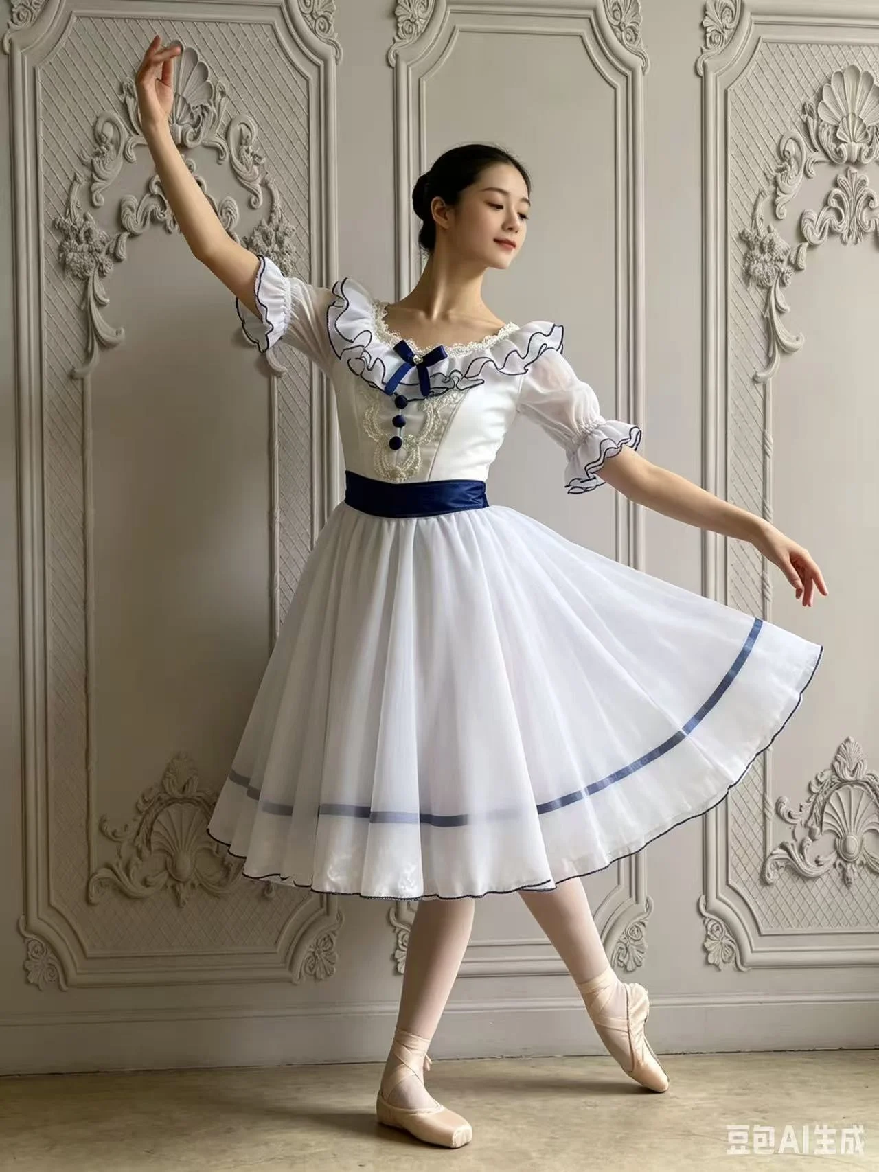 Graduation Ball Ballet Dress Performance Dress Professional Dance Dress White Puff Dress Ballet Performance Dress Customization