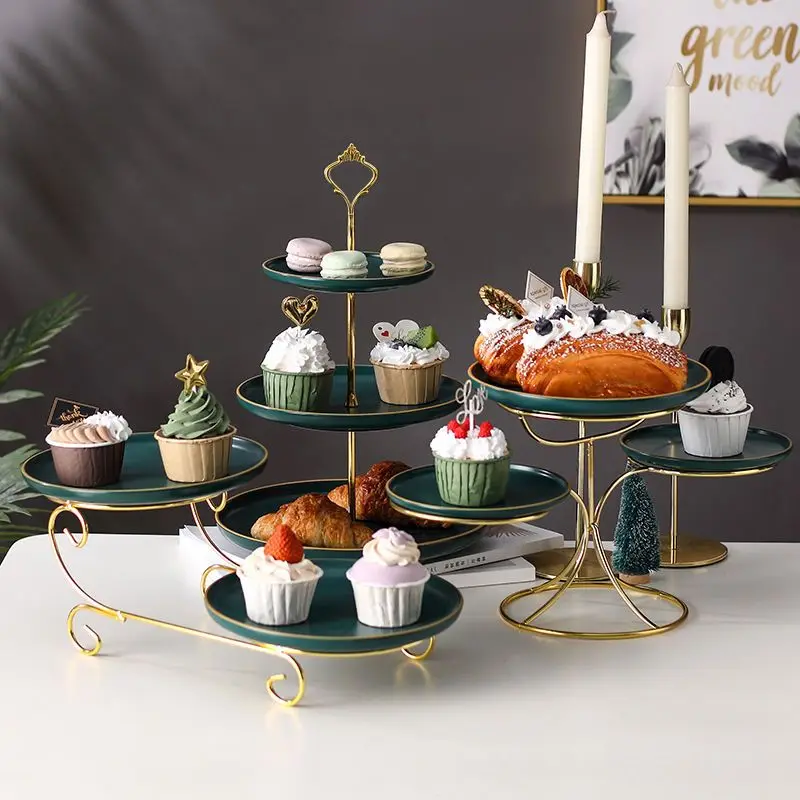 Light Luxury Multi-layer Fruit Plate, Wedding Birthday Dessert Table, Cake Display Shelf, Afternoon Tea Swing Plate, Dim Sum Rac