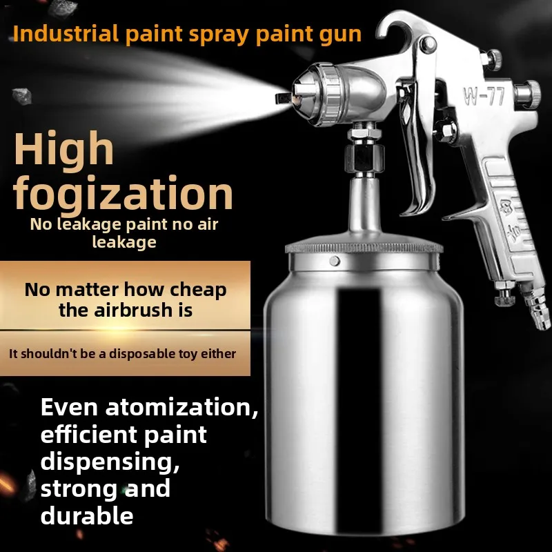 W-77 Air Pump Special Paint Spray Gun Pneumatic Spray Bottle Paint Spray Glue Gun Paint Gun Lower Tank Spray Gun Tank