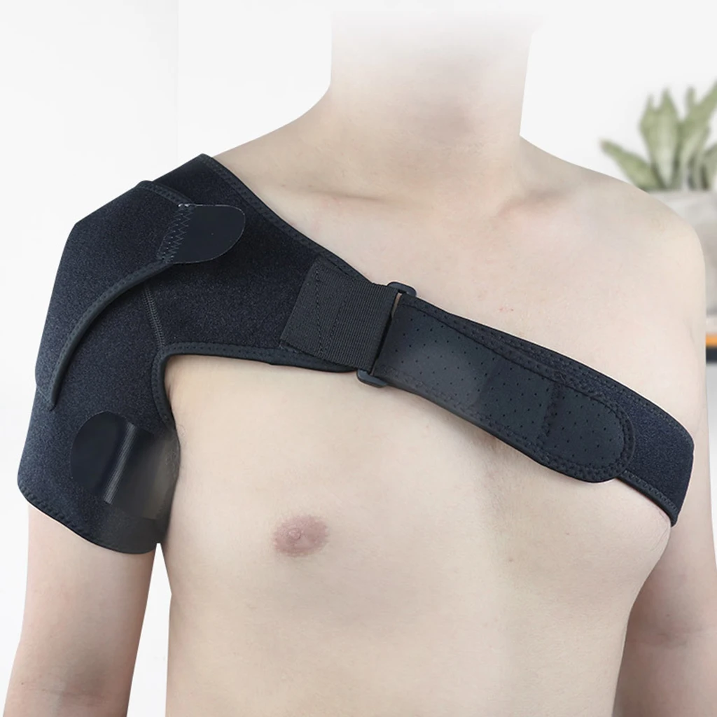Shoulder Brace Breathable Sports Wrap Belt Band for Arms Back Black