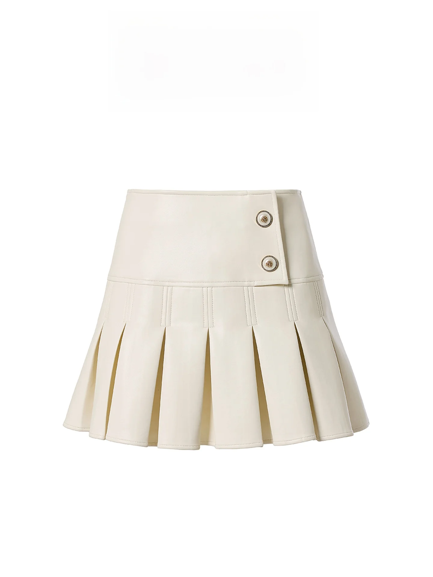 

Юбка AZZHEN Cloud Pleated Aesthetic: асимметричная, утягивающая, из искусственной кожи, для молодых женщин, для повседневной носки и офиса