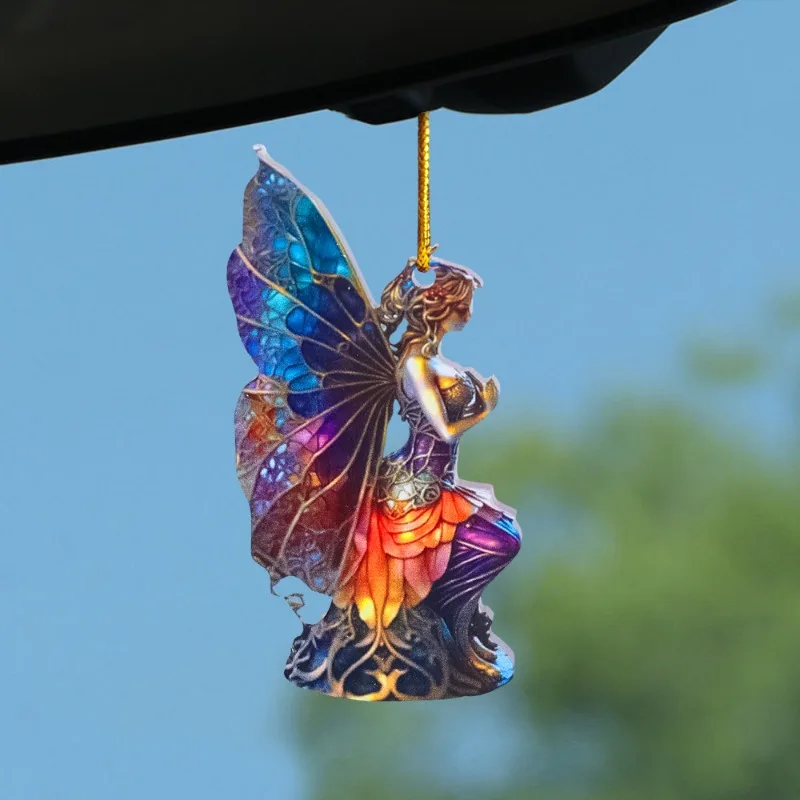 Halloween Witch Car Pendant Rearview Mirror Hanging Decoration  Doll DIY Ornaments for Party Haunted House Decorate Props